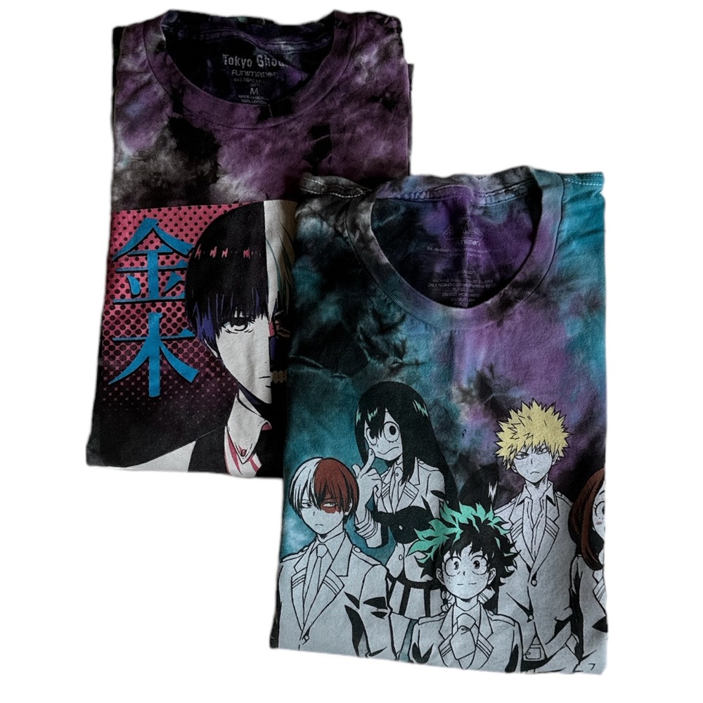 Tokyo Ghoul & My Hero Academia Tie-Dye T-Shirts by Funimation - Picture 2 of 9